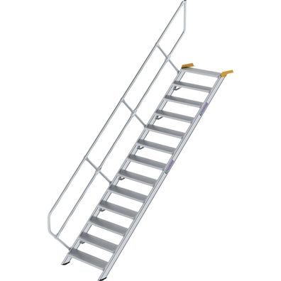 Génzburger Steigtechnik Treppe 45Â° Stufenbreite 800 mm 13 Stufen Aluminium