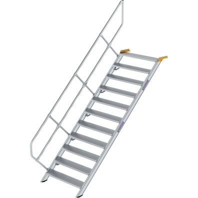 Génzburger Steigtechnik Treppe 45Â° Stufenbreite 1.000 mm 11 Stufen Aluminiu