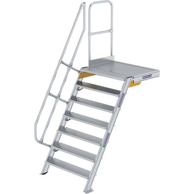 Génzburger Steigtechnik Treppe mit Plattform 60Â° Stufenbreite 1.000 mm 7 St