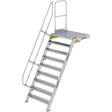 Génzburger Steigtechnik Treppe mit Plattform 60Â° Stufenbreite 1.000 mm 9 St