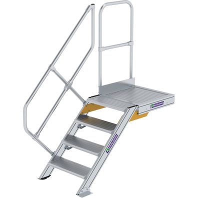 Génzburger Steigtechnik Treppe mit Plattform 45Â° Stufenbreite 600 mm 4 Stuf