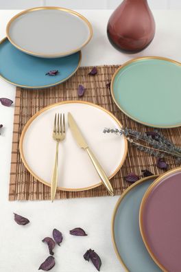 Hermia Concept Teller-Set KRM1687 100% Ceramic 22 cm (6 Pieces)