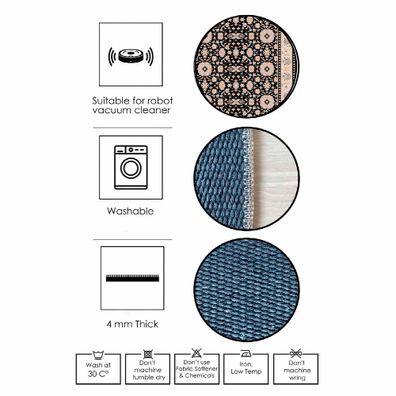 Skye Decor Teppich HFT3852 100% COTTON 80 x 150 cm