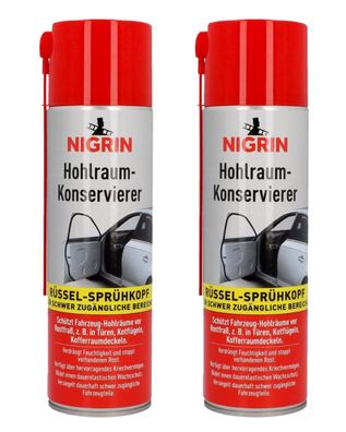 2x Set Nigrin Hohlraum-Konservierung Hohlraum-Schutz Spray Korrosionsschutz Auto