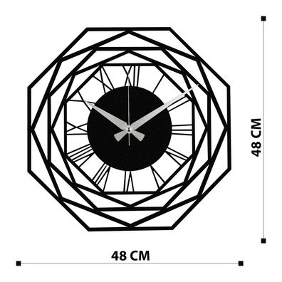 Wallity Wanduhr ENZ1412 100% METAL (Thickness: 1,2mm) 48 x 48 cm