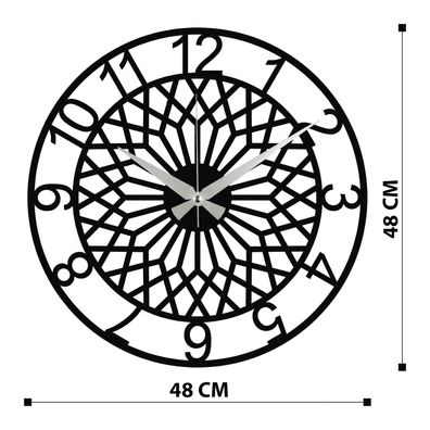 Wallity Wanduhr ENZ1409 100% METAL (Thickness: 1,2mm) 48 x 48 cm