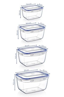 Hermia Concept Vorratsdose FRM1138 100% Plastic 23 x 13 x 17,2 cm / 3000 ml (1 Piece)