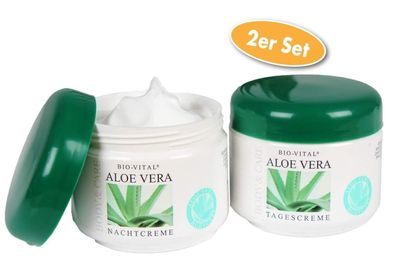 2tlg. Set Nachts Tages Aloe Vera Creme BIO-VITAL Kosmetik 2x 125ml