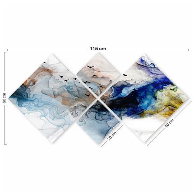 Wallity Leinwandbild EVS1253 100% MDF (Thickness: 3 mm) 40 x 40 cm (2 Pieces)