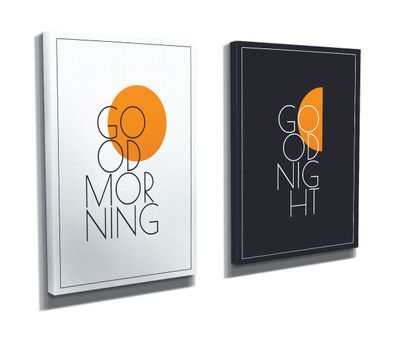 Wallity Leinwandbild GWN1394 60% COTTON / 40% Polyester 30 x 40 cm (2 Pieces)