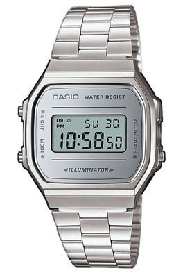 Casio Iconic Armbanduhr Digital Silberfarben A168WEM-7EF