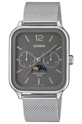 Casio Herrenuhr Multifunktion mit Mondphase Grau MTP-M305M-8AVER