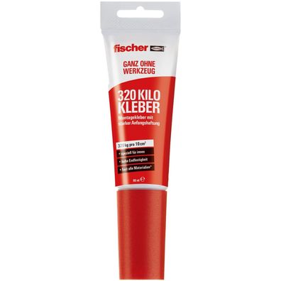 Fischer 1x GOW Montagekleber 320 Kilo Kleber Tube 80 ml - 545861