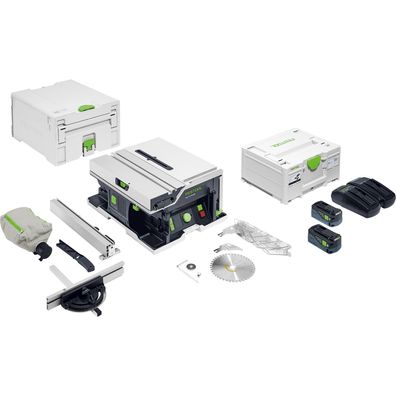 Festool Akku-Tischkreissäge CSC SYS 50 EBI-Plus ß 168 mm / 2x 5,0 Akku + La