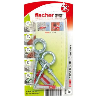 Fischer 4x Duopower 6X30 OH mit ßsenhaken - 535226