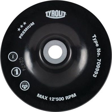 Tyrolit Stétzteller Fiberscheiben PAD UNI ß125 mm M14 hart - 709993