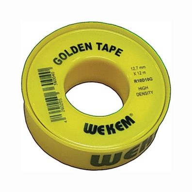 WEKEM PTFE Dichtband Golden Tape L12 m B12,7 mm D0,1 mm - 6111500120012