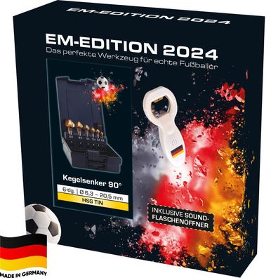 EXACT Kegelsenker-Set "EURO2024" ß6,3-20,5mm, HSS-TIN, 90Â°, 6-tlg., DIN335