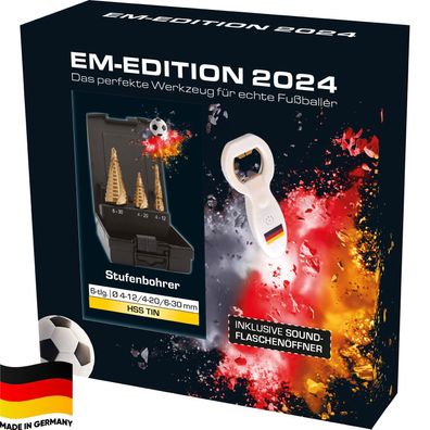 EXACT Stufenbohrer-Set "EURO2024" ß4-12/4-20/6-30mm, Spiralnute, HSS-TiN, 3