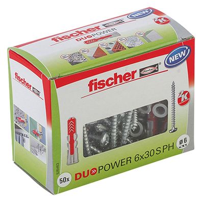 Fischer 50x Duopower 6 x 30 mm S PH LD - 535463