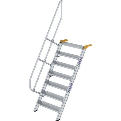 Génzburger Steigtechnik Treppe 60Â° Stufenbreite 800 mm 7 Stufen Aluminium g