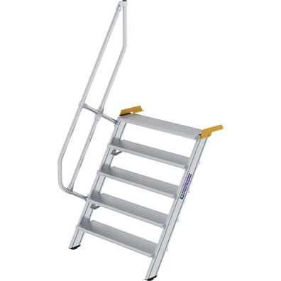 Génzburger Steigtechnik Treppe 60Â° Stufenbreite 1.000 mm 5 Stufen Aluminium