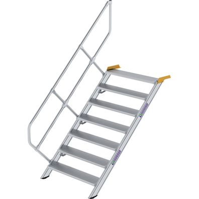 Génzburger Steigtechnik Treppe 45Â° Stufenbreite 1.000 mm 7 Stufen Aluminium