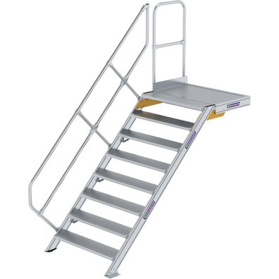 Génzburger Steigtechnik Treppe mit Plattform 45Â° Stufenbreite 1.000 mm 8 St