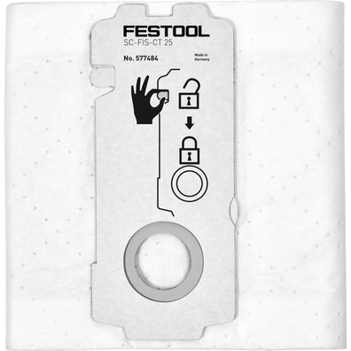 Festool 5x Selfclean Filtersack SC-FIS-CT 25 - 577484