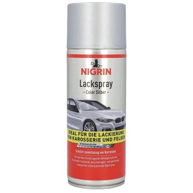 Nigrin Lack-Spray Silber Glanz 400ml Sprüh-Dose Spray-Dose Sprüh-Lack Farb-Spray