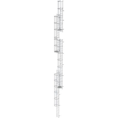 Génzburger Steigtechnik mehrzégige Steigleiter mit Réckenschutz (Maschinen)