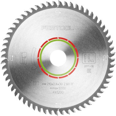 Festool Spezial-Sägeblatt 210 x 2,4 x 30 TF60 - 493200