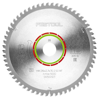 Festool Spezial-Sägeblatt 216x2,3x30 WZ/FA60 - 500123