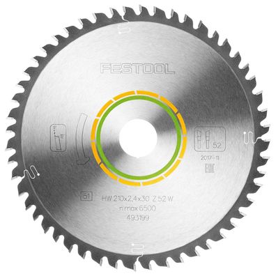 Festool Kreissägeblatt WOOD FINE CUT HW 210 x 2,4 x 30 W52 - 493199