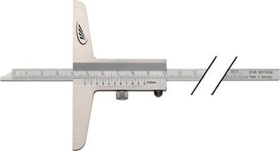 HELIOS Preisser Tiefenmessschieber DIN 862 200mm ger. Schiene 8x3mm - 282502