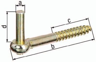 GAH Alberts Kloben z. Einschr.13x115mm galv. gelb verz - 312138