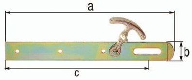 GAH Alberts ßberfalle L.250x30mm B.30mm STA galv. gelb verz.m. Hak - 316389