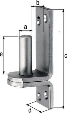 GAH Alberts Kloben auf Platte 13x10mm VA - 318215