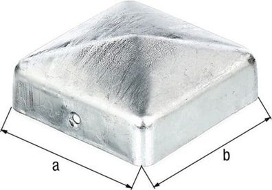 GAH Alberts Pfostenkappe 70x70mm eck. flache Form VA ma - 327064