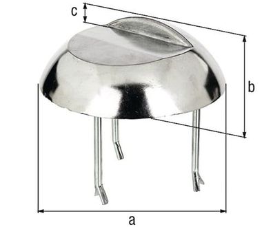 GAH Alberts Auflaufstétze Alu-Guss anschr. Betonanker 65mm - 410476