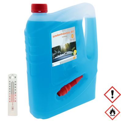 Scheibenfrostschutz 5 Liter bis -30° C mit Trichter + Thermometer