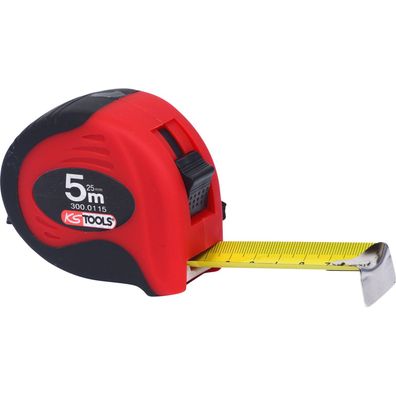 KS TOOLS Bandmaß mit Feststeller schwarz-rot 5m 25 mm - 300.0115