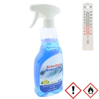 Scheibenenteiser 500 ml in Sprühflasche + Gratis Thermometer