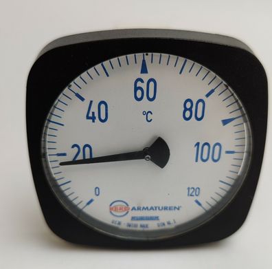 Ebro Bimetall Thermometer DN20-32 0°C - 120°C Ø65mm Tauchschaft 125mm THEZAW001