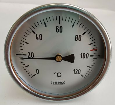 Jumo Bimetall Thermometer 0°C - 120°C Ø100mm Tauchschaft 160mm 80000101