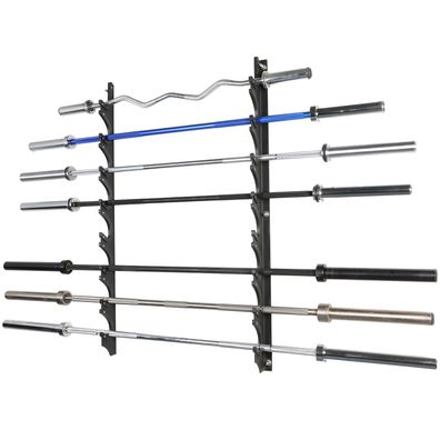 Sporttrend 24® Hantelstangen Ständer mit Wandhalterung, Langhantel Hantel