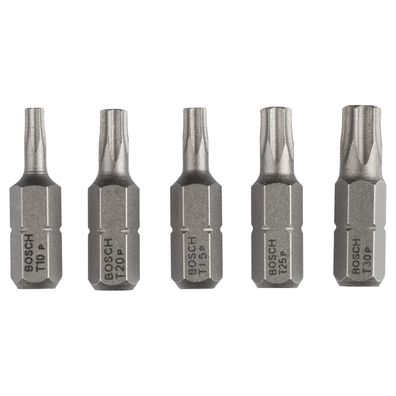 Bosch Schrauberbit-Set Extra-Hart (Torx), 5tlg. T10, T15, T20, T25, T30, 25