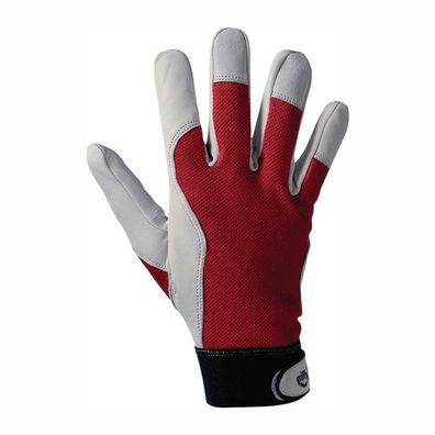 L+D 1 Paar Handschuhe Griffy rot / naturfarben Gr. 9 - 1706-9