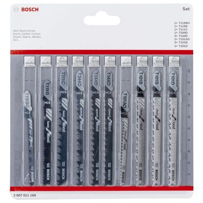 Bosch Stichsägeblatt-Set 10tlg. Wood - 2607011169