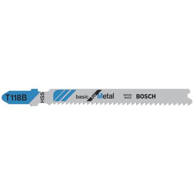 Bosch 100x Stichsägeblatt T 118 B Basic for Metal - 2608631965